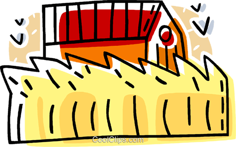 Wheat With A Barn In The Background Royalty Free Vector - Wheat With A Barn In The Background Royalty Free Vector (480x299)