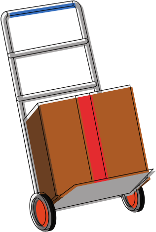 Hand Cart Box Delivery Service Icon - Hand Cart Box Delivery Service Icon (550x550)
