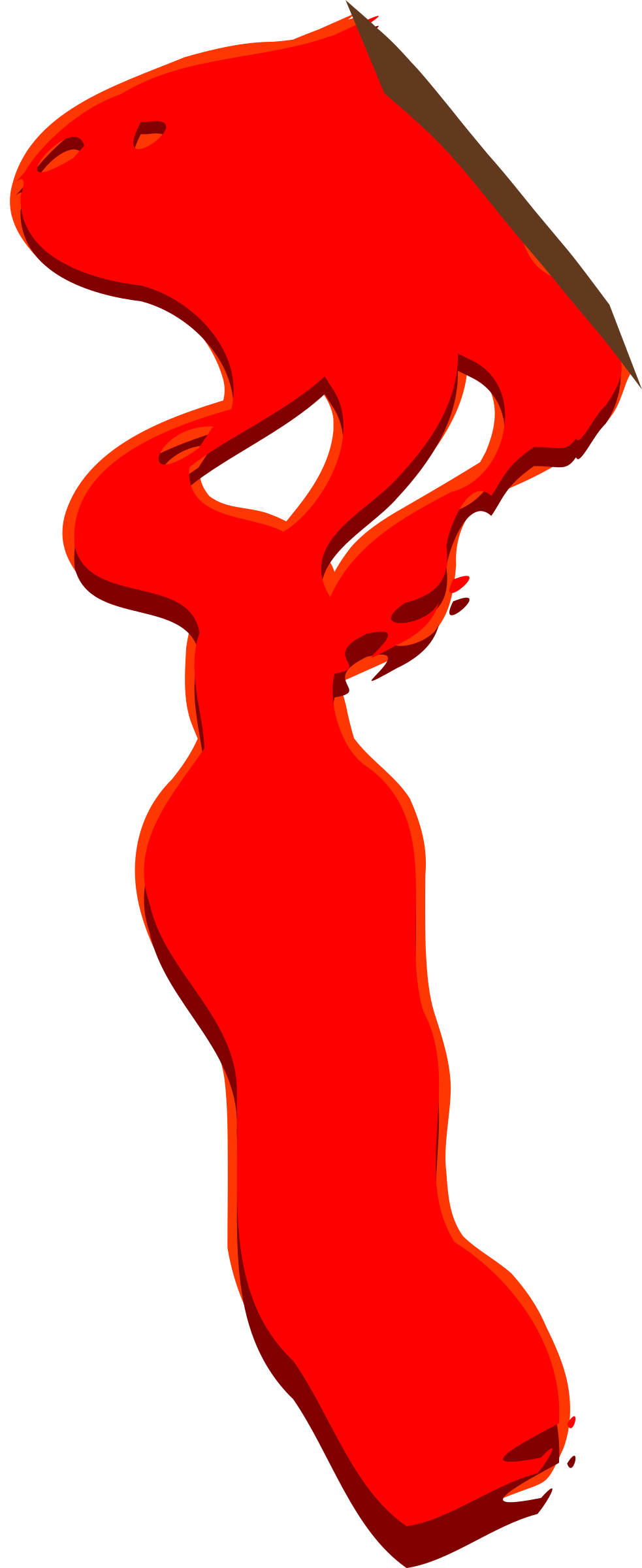 Clipart Blood Stab Wound 512x - Stab Wound (983x2400)