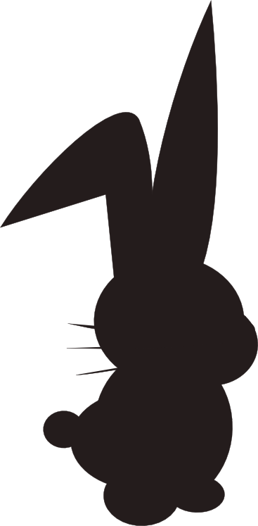 Cute Bunny Silhouette Bunny Transparent Png Freebie - Easter Bunny Silhouette Png (367x747)
