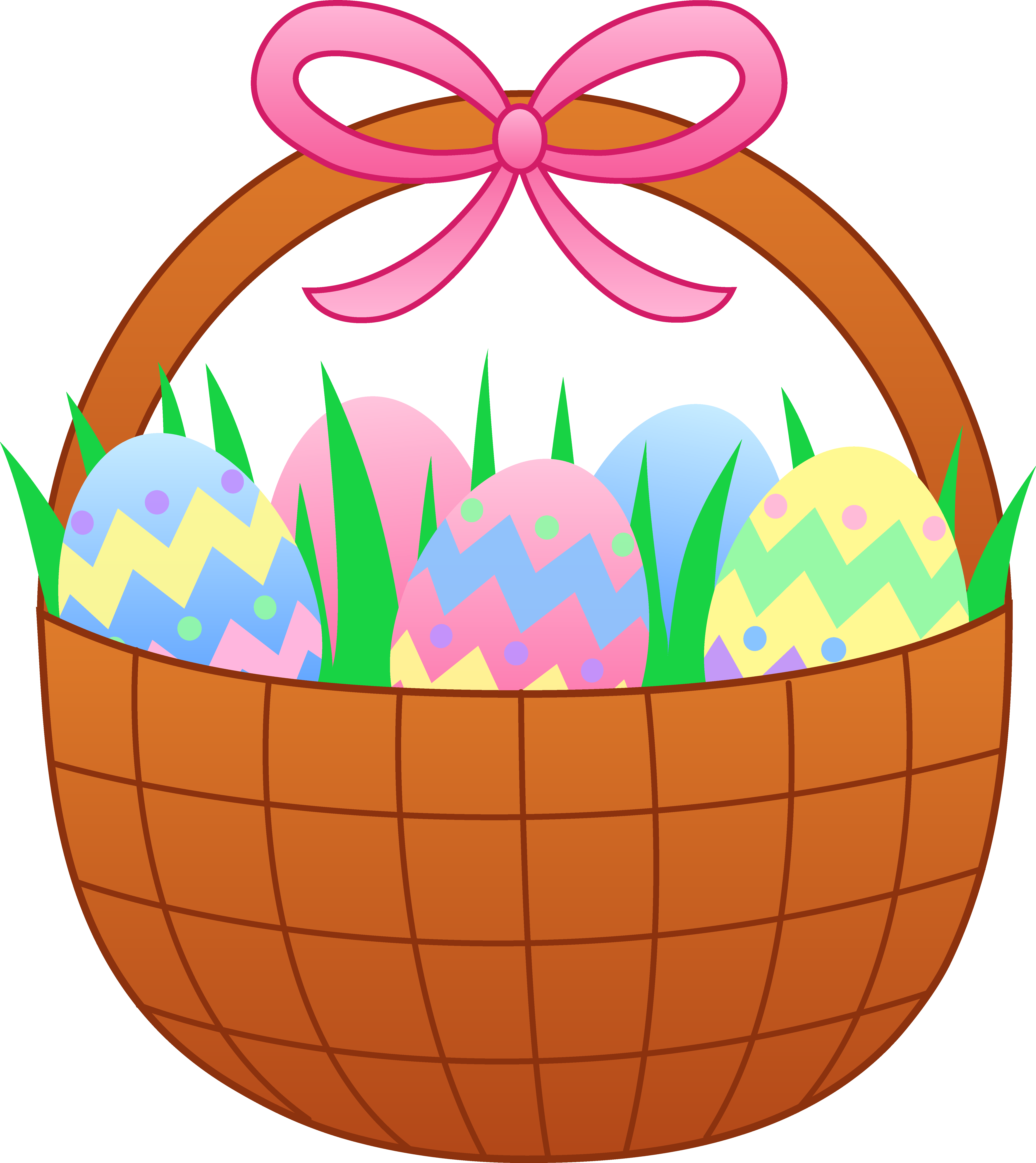Easter Basket With Colorful Eggs - Easter Basket Of Eggs (5783x6492)
