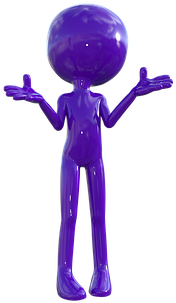 Warum Was Frage Fragen Lila Mann 3d Warum - Figurine (510x340)