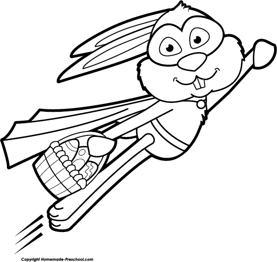 28 Collection Of Easter Bunny Clipart Black And White - Easter Bunny (562x532)