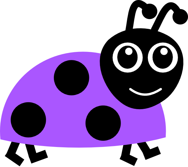 Purple Ladybug Clip Art At Clker Com Vector Clip Art - Purple Ladybug Clipart (600x534)