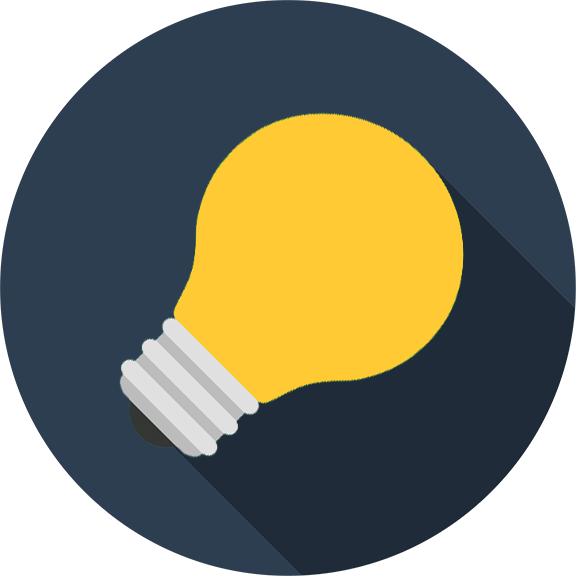 Light Bulb Logo Png - Circle (576x576)