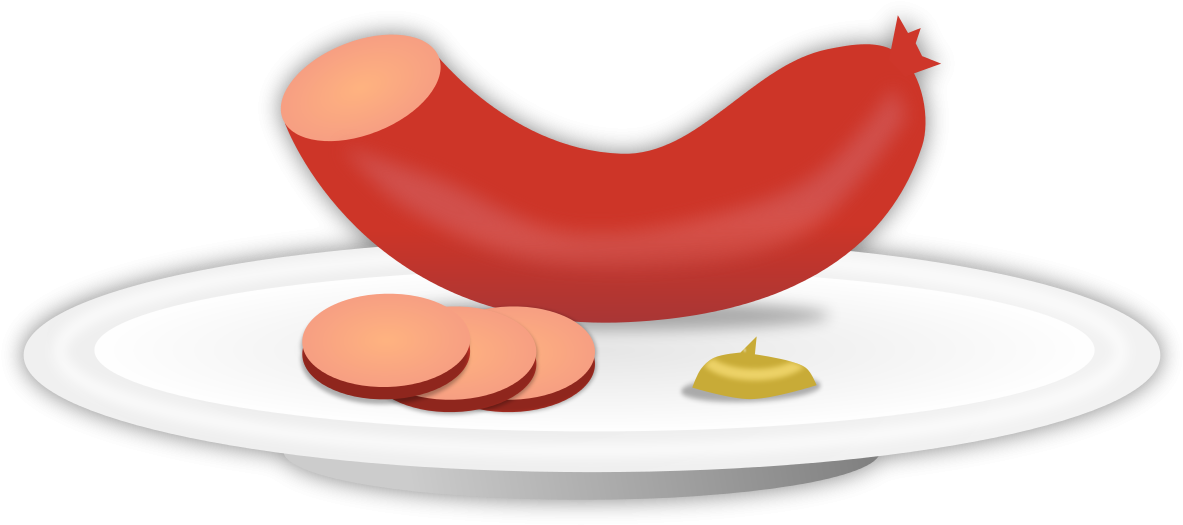 Sausage Clipart By Gnokii - Sausage (1200x543)