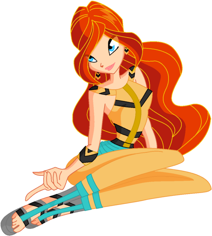 Bloom Time Travel Egyptian Outfit By Sparxguardian - Winx Club Bloom Season 7 Outfits (889x899)