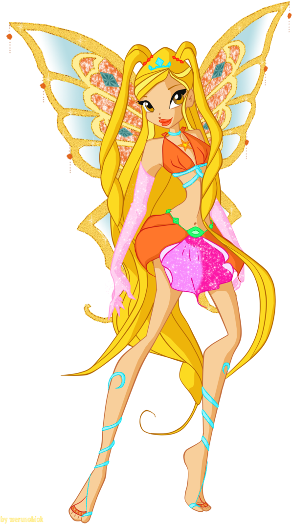 Stella Enchantix By Werunchick On Deviantart - Winx Club Stella Enchantix (727x1099)