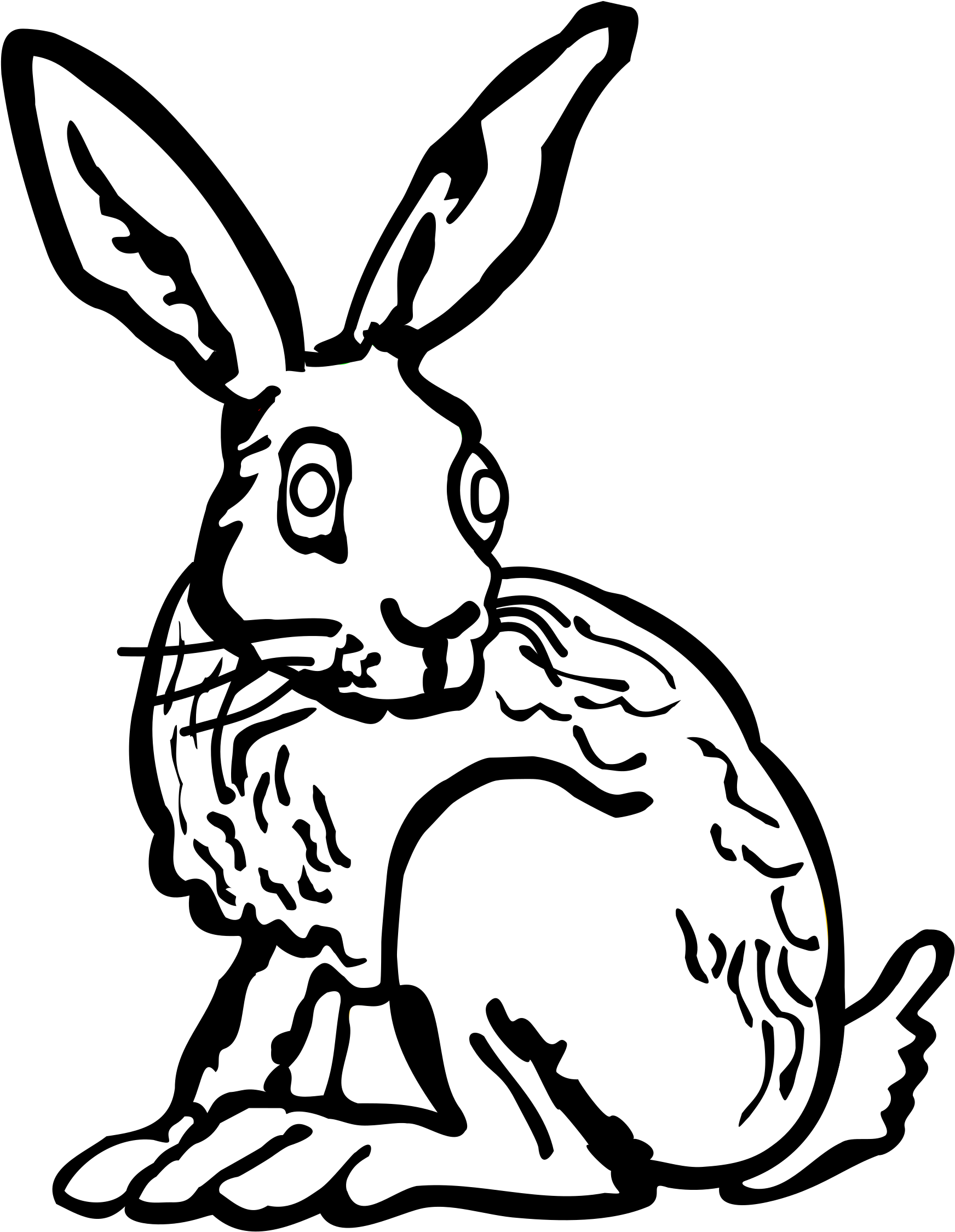 Big Image - Jackalope Warrior Rabbit Men*67nu - Dark - Xxl (1893x2400)