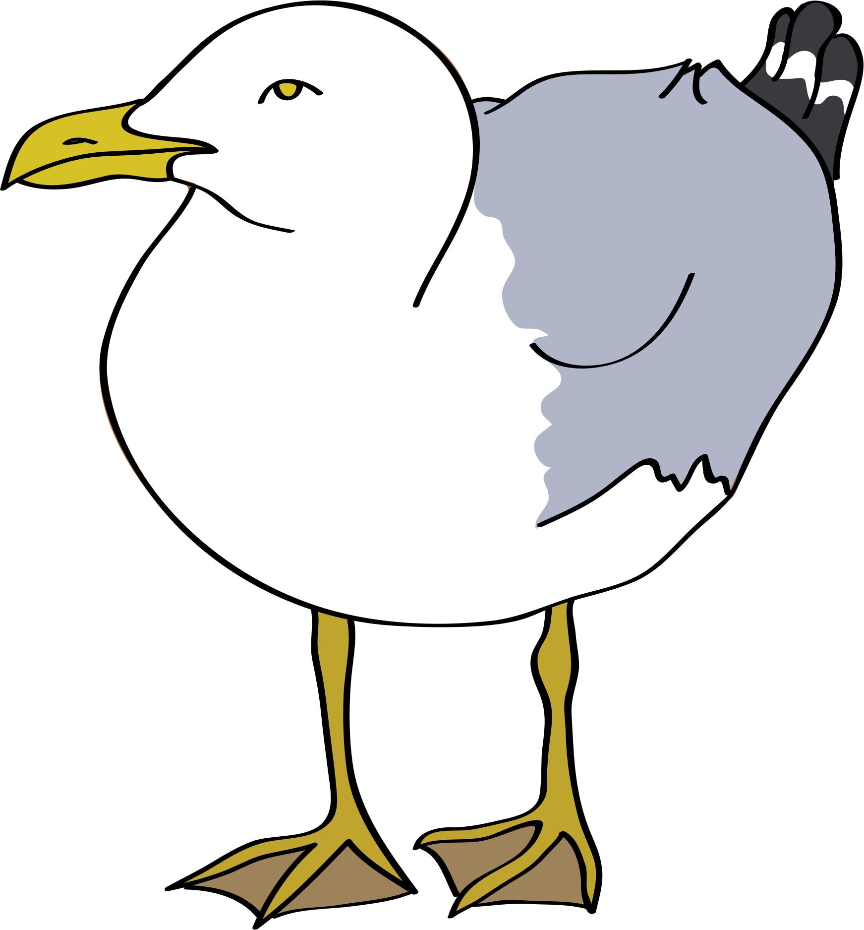 Big Image - Seagull Clipart (1743x1875)