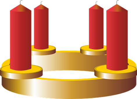 Advent, Advent Wreath, Candles - Corona De Adviento Png (470x340)
