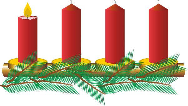 Advent, First Advent, Christmas - 3rd Advent Candle Clipart (602x340)