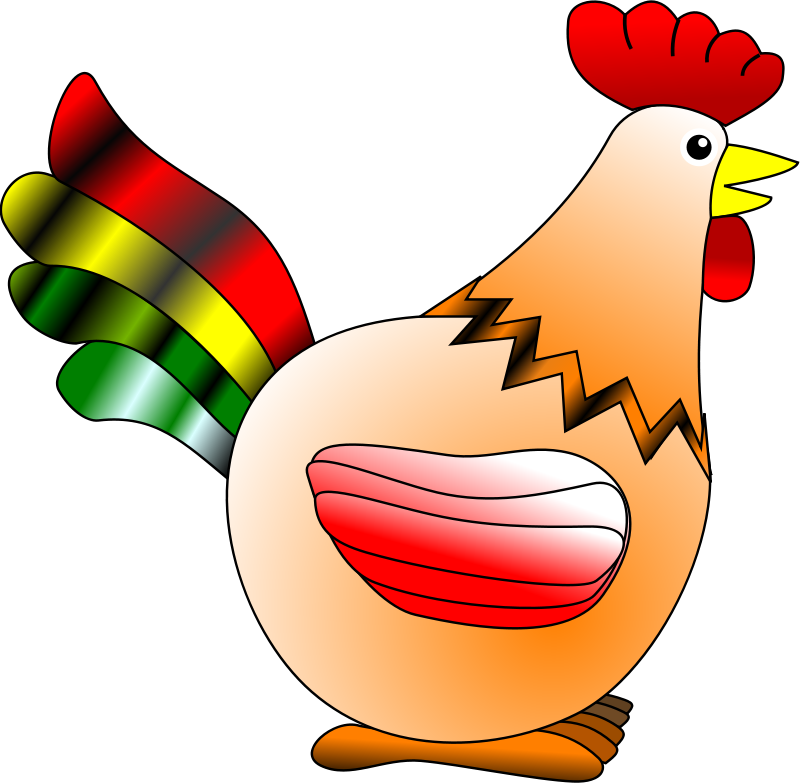 Clip Art Tags - Custom Rooster Shower Curtain (800x783)
