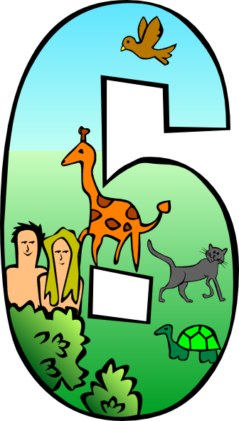 Number 6 Clip Art - 7 Days Of Creation (336x591)