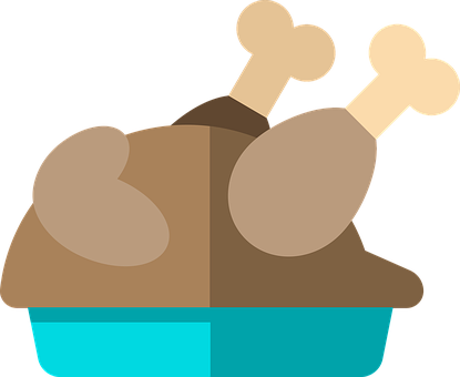 Food Fried Turkey Icon Food Food Food Food - Fried Turkey Clipart (415x340)