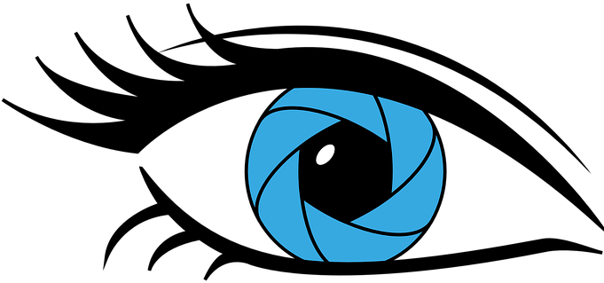 Eye Aperture Ophthalmologist Glasses And O - Camera Eyes Png (680x340)