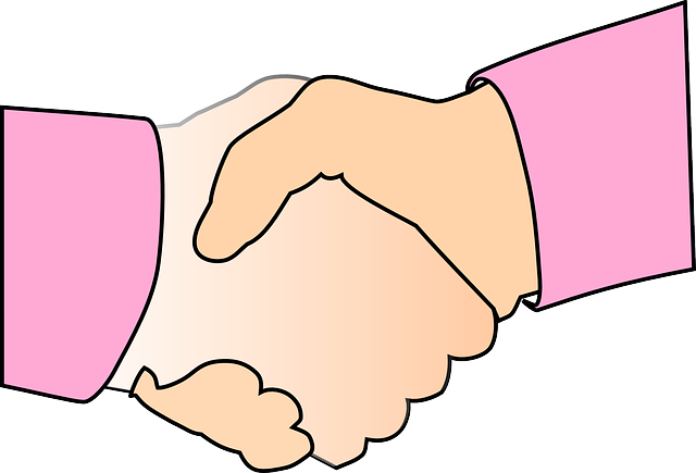 Händeschütteln Clipart - Handshaking (900x612)