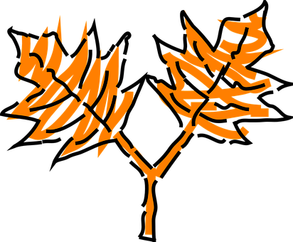 Blatt, Eiche, Stammzellen, Orange, Baum - Dibujo De Las Cuatro Estaciones Del Año (412x340)