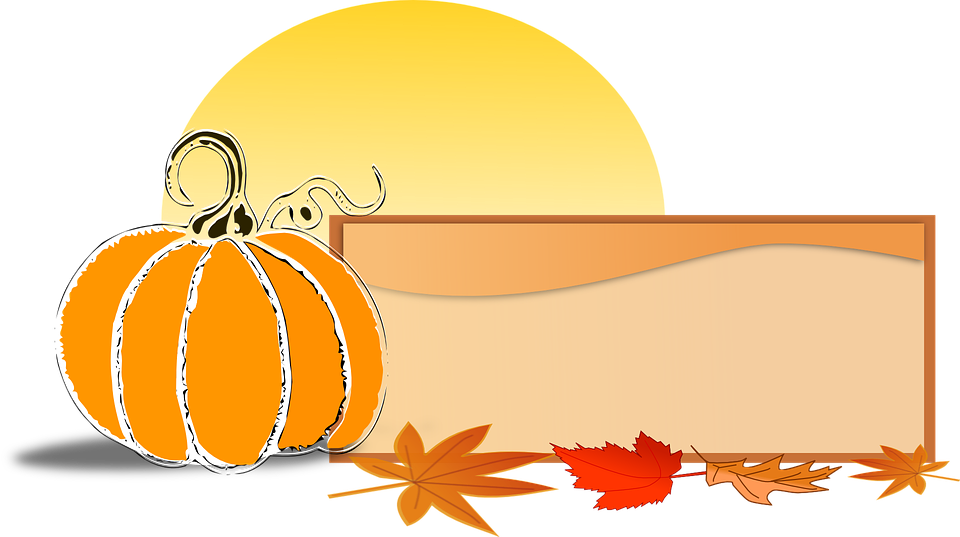 Laub, Kürbis, Sonne, Blätter, Herbst - Fall Clip Art (960x537)