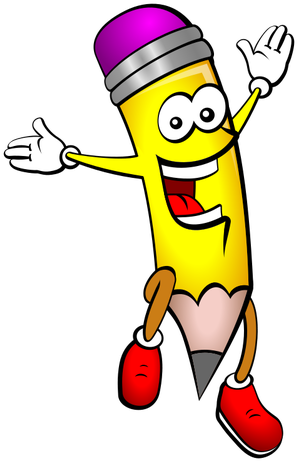 Pencil Silhouette Vector - Clip Art For Elementary Students (500x500)