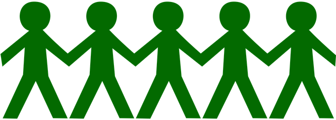 Familie, Freunde, Gemeinschaft, Gruppe - Stick Figures Holding Hands (680x340)