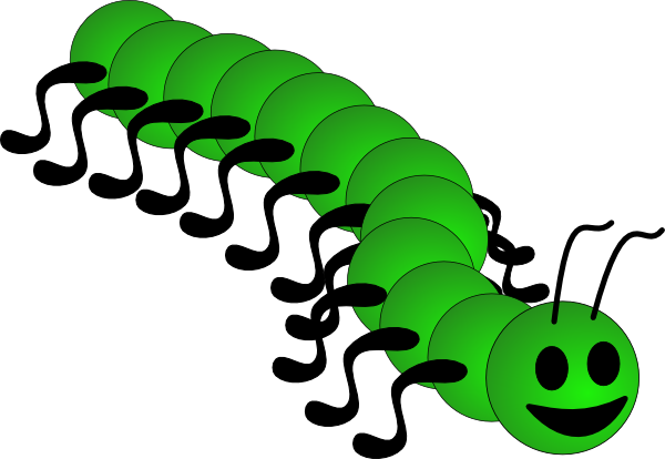 Related Pictures Cartoon Animation English Letters - Centipede Clipart (600x414)