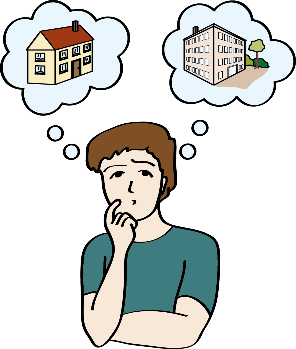 Ein Mann Denkt Darüber Nach Wie Er Gern Wohnen Möchte - Thought (1186x1400)