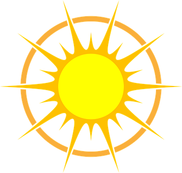 Sun, Natur, Vektor, Licht, Sonnentag - Wheel (357x340)