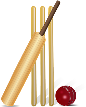 Grille, Kricketschläger, Fledermaus - Cricket Bat And Ball Clipart (362x340)