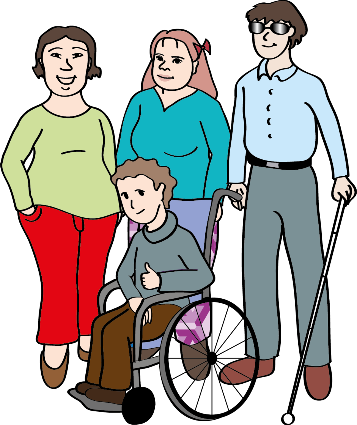 Eine Gruppe Von Verschiedenen Menschen - Cartoon (1175x1400)