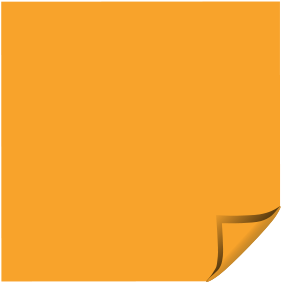 Sticky Note Orange Folded Corner Clipart, Vector Clip - Illustration (636x900)