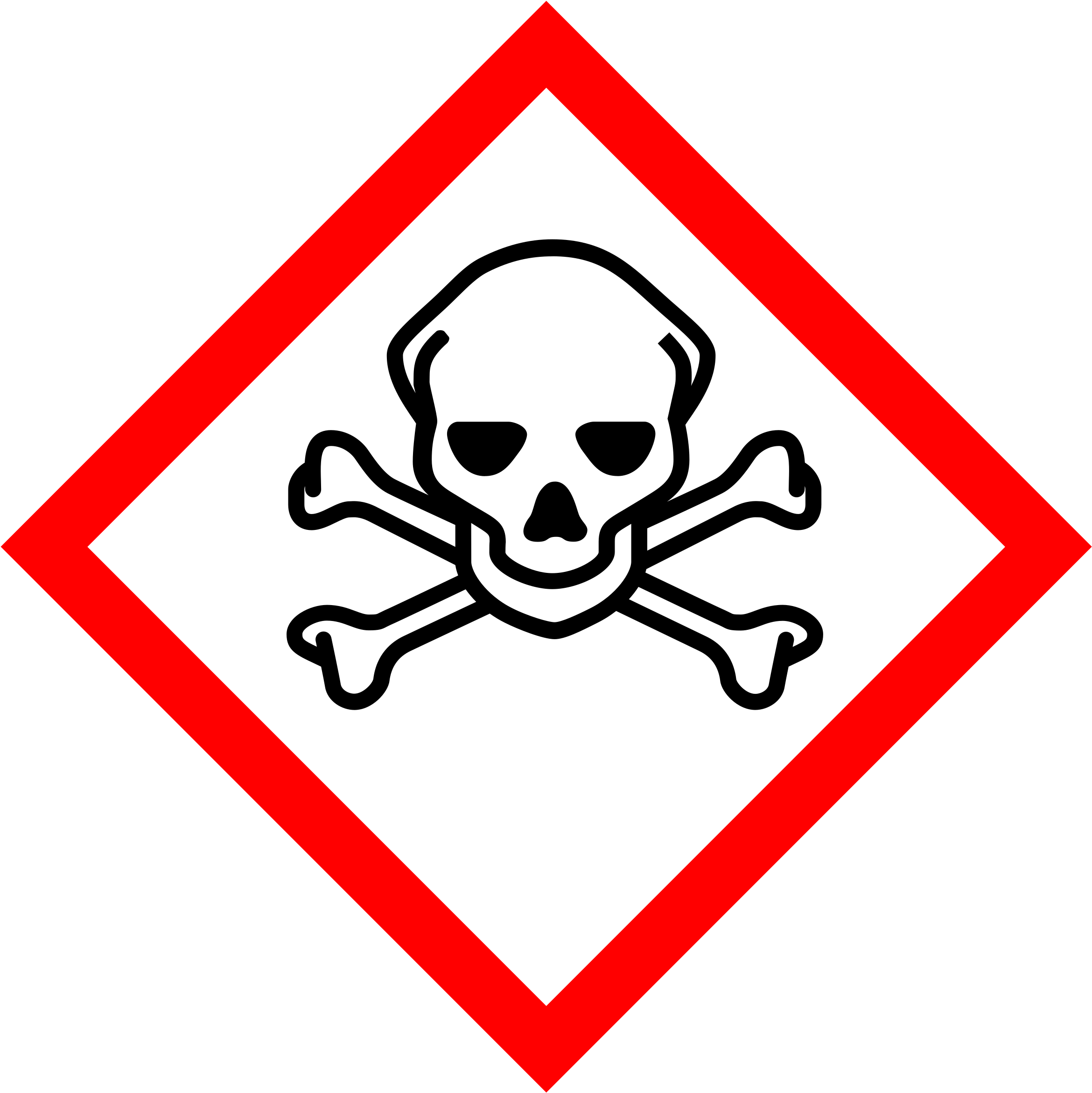 Toxizität - Ghs Skull And Crossbones Pictogram (2400x2400)