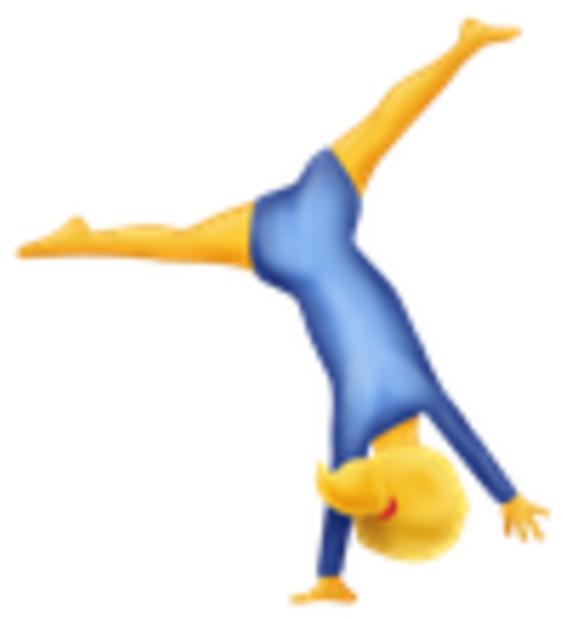 Person Doing Cartwheel H - Emoji Gymnaste Iphone (683x683)