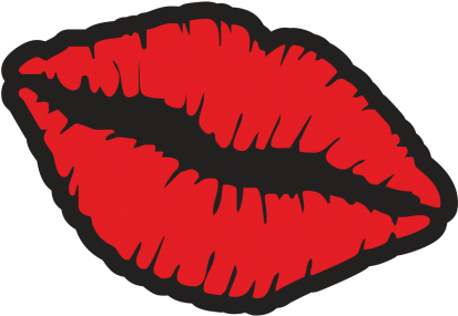 Kiss Mark Lip Car Sticker Decal 12 White (450x450)