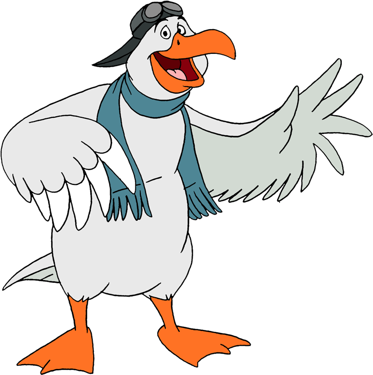 Orville The Albatross Flies Bernard And Bianca Around - Albatross Cartoon (755x762)