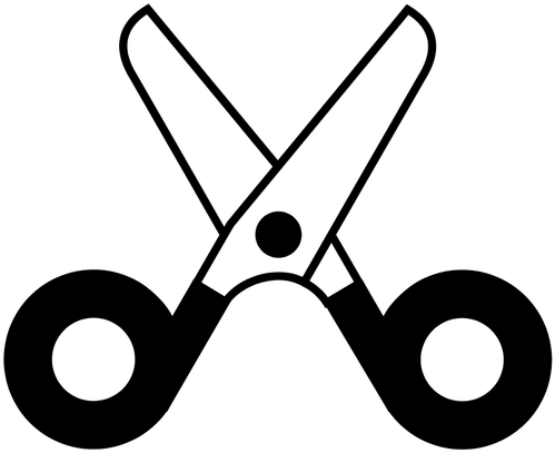 Hair Scissors Clipart - Scissors Black And White (500x500)