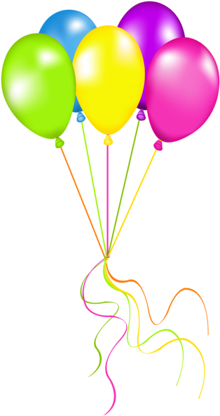 Neon Balloons Png Picture - Neon Balloons Clipart (320x600)