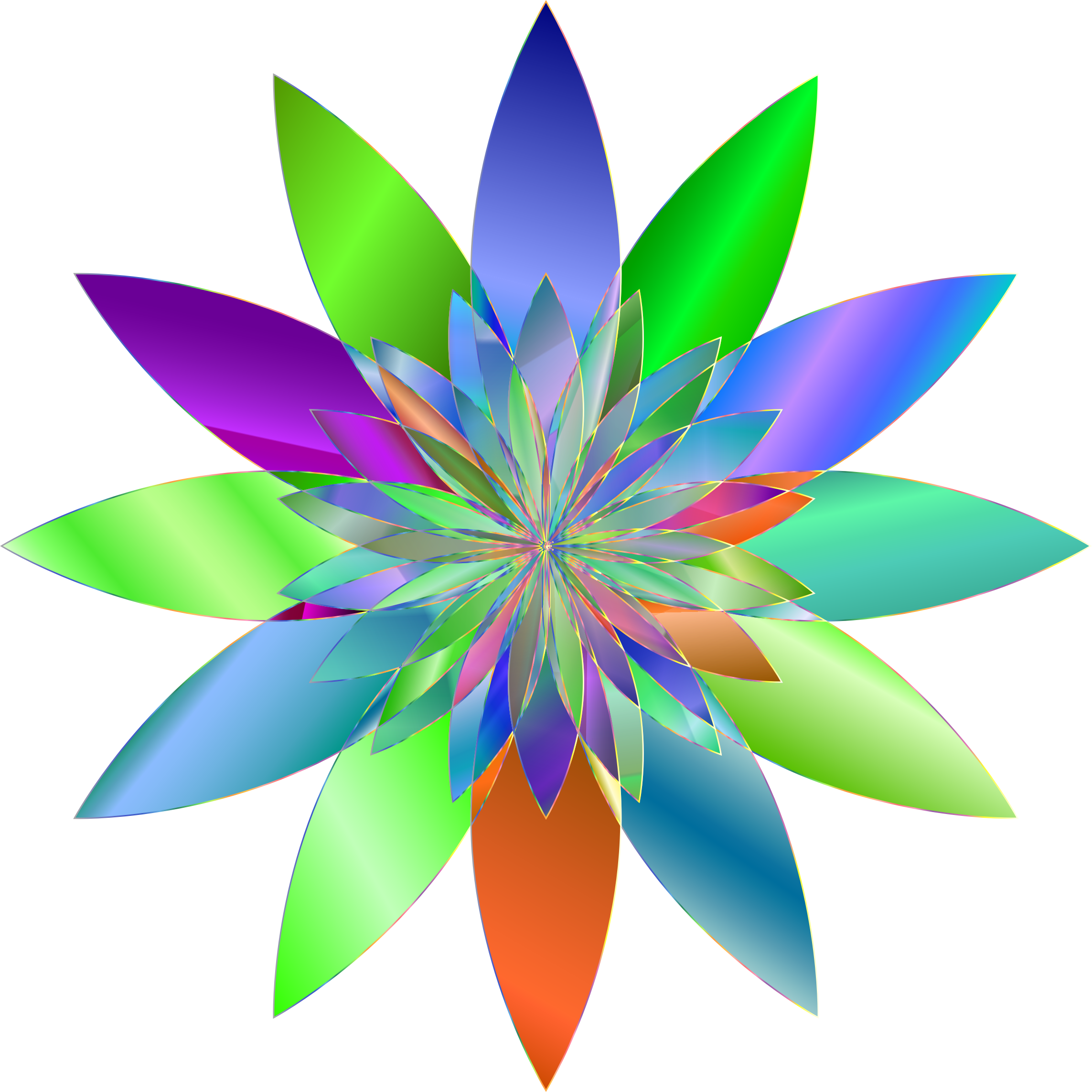 Clipart Chromatic Flower 3 No Background Pghwdf Clipart - Clip Art Flowers With No Background (2286x2286)