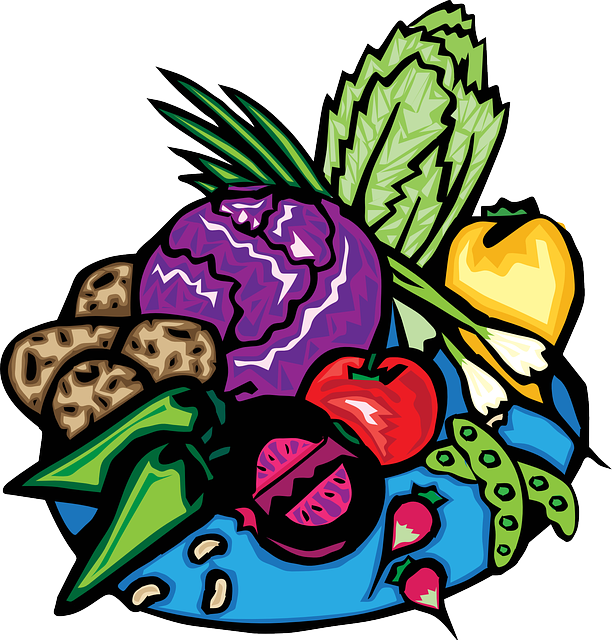 Fruit, Free, Basket, Vegetable, Nutrition - Animasi Sayuran Dan Buah (612x640)