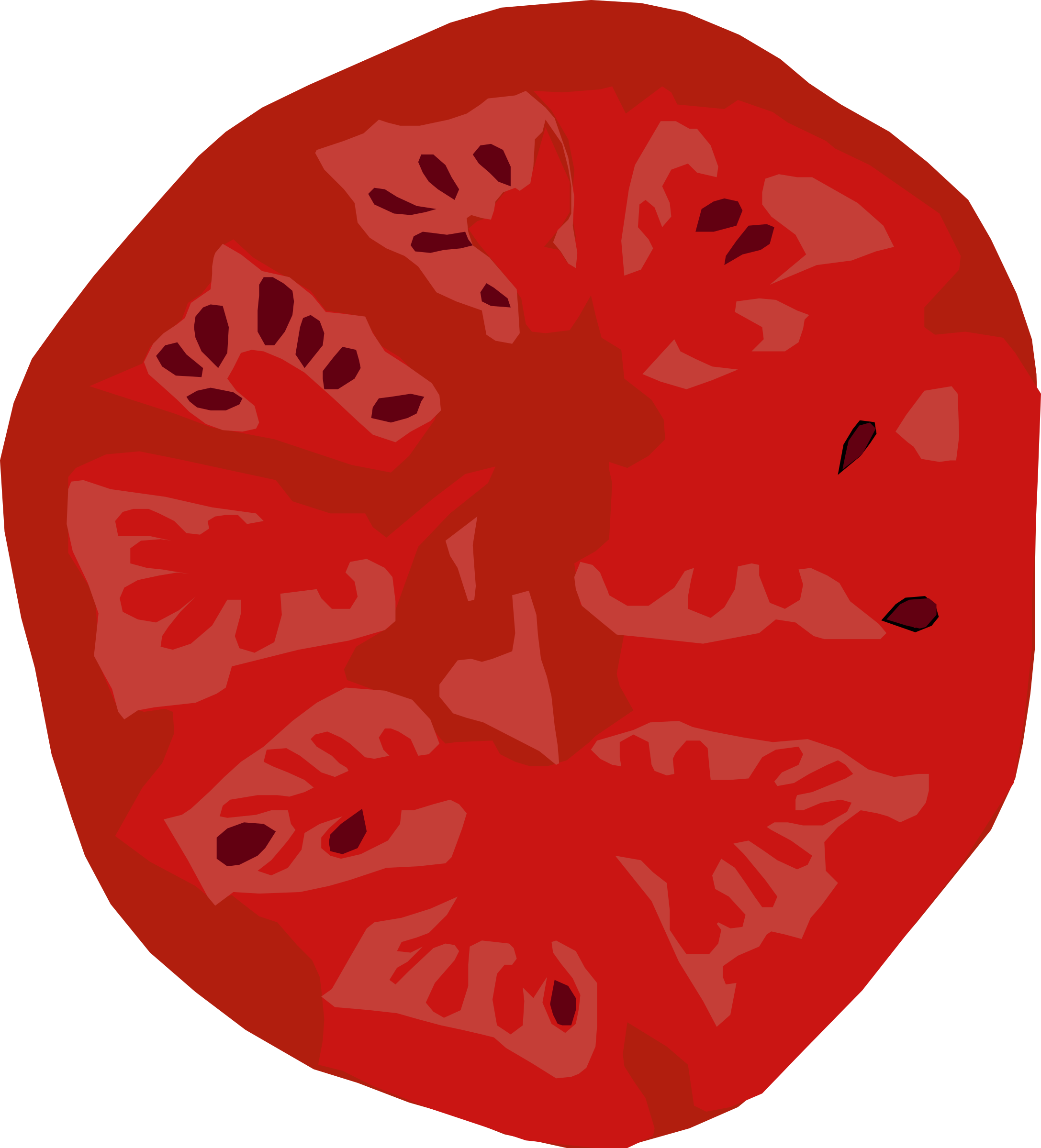 Free Vector Tomato Slice - Tomato Slice Clip Art (2175x2400)
