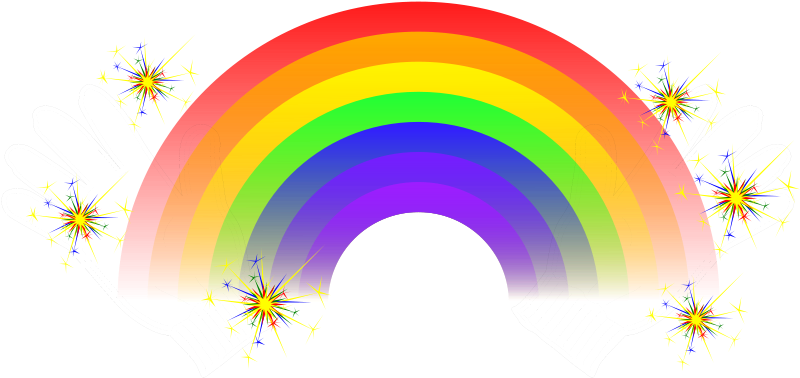 Free Rainbowjazzhands - Sparkle Rainbow Png (800x384)