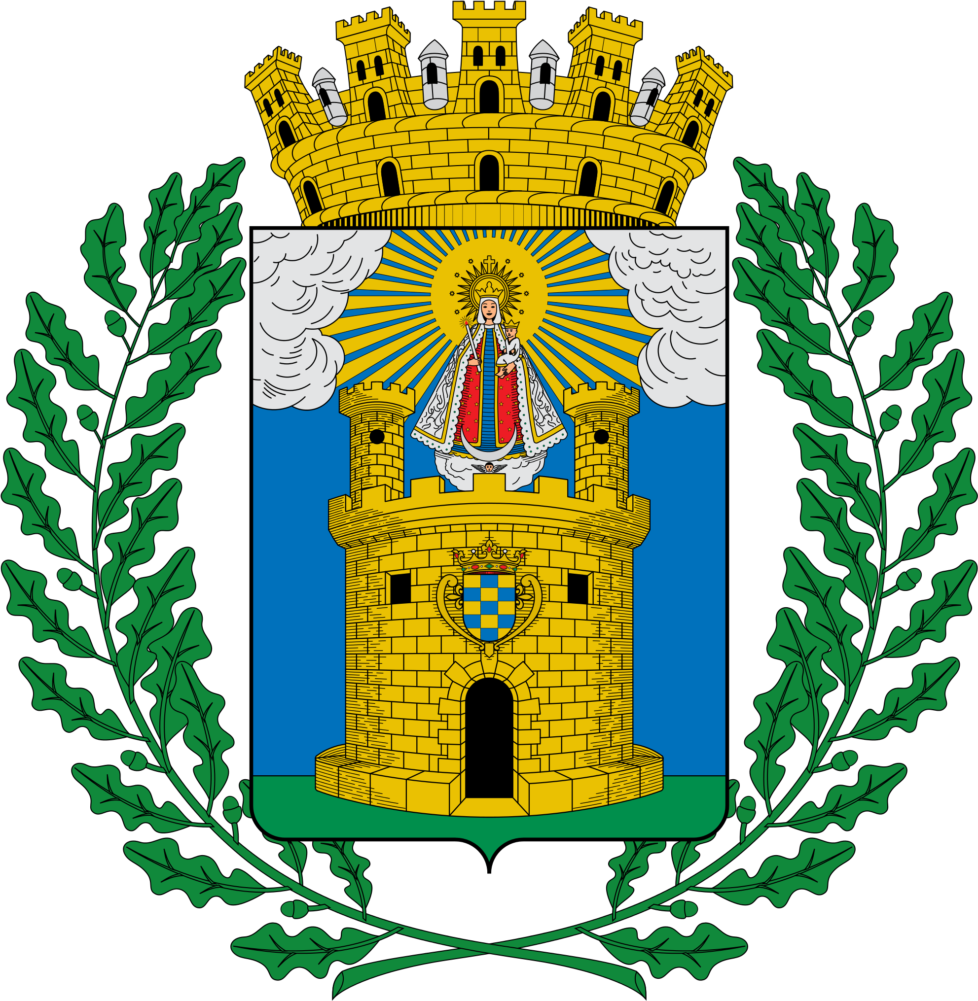 Escudo De Medellin-ornamentos Exteriores - Escudo De La Ciudad De Medellin (2000x2045)