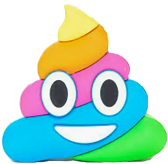 Kacke Rainbow Regenbogen Emojisticker Emojis Poop Freet - Rainbow Poop Emoji Cake (538x524)
