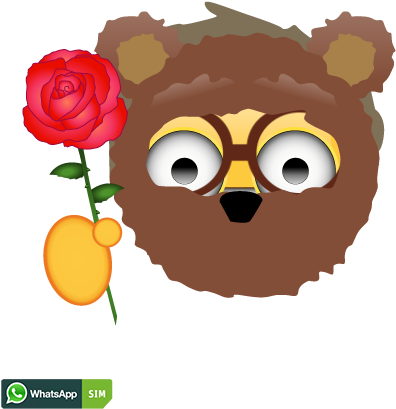 Gute Besserung Emoji Mit Kurzhaarfrisur Und Rose - Cartoon (1200x628)