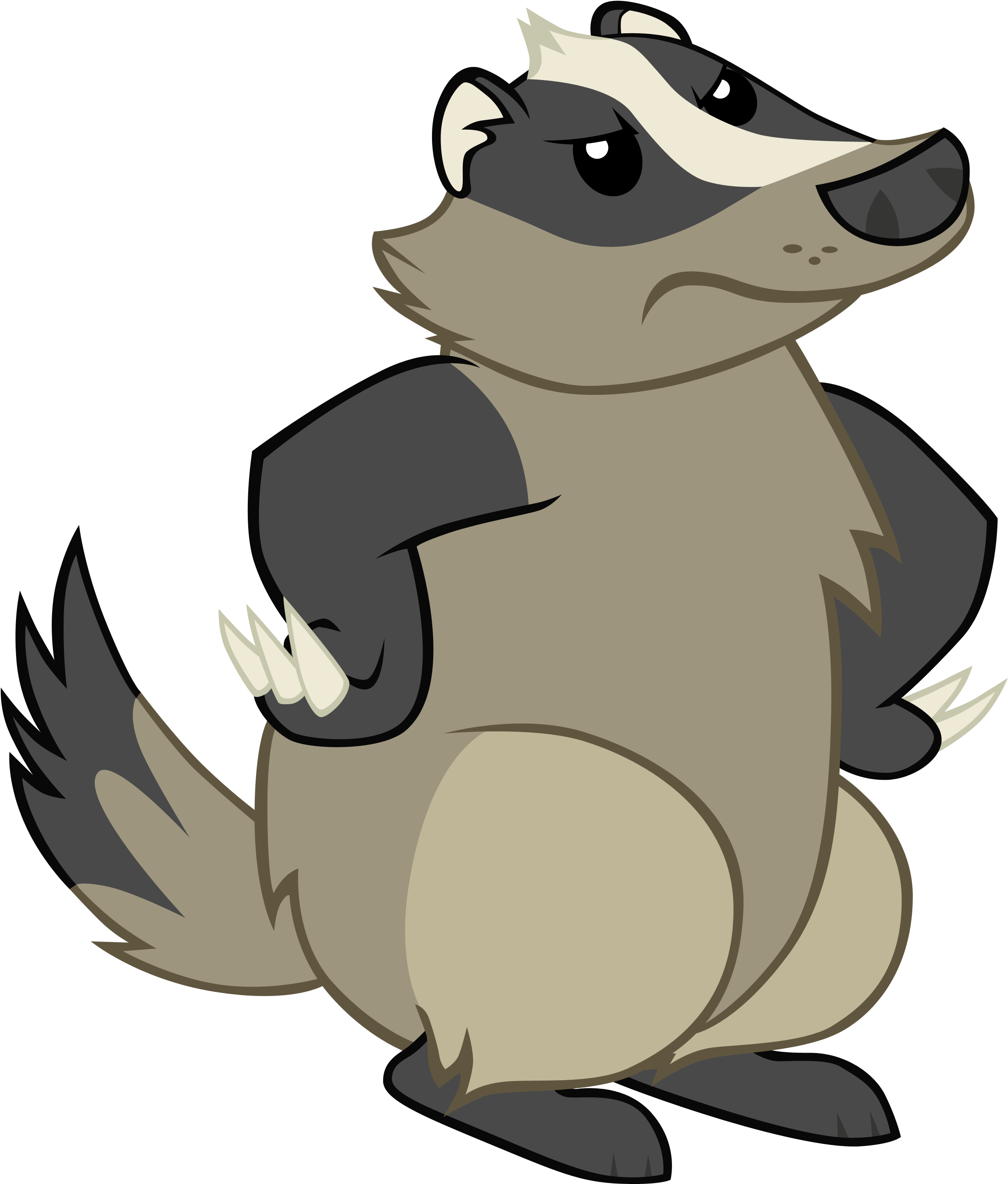 Related Clip Arts - Transparent Cartoon Badger (2620x3045)
