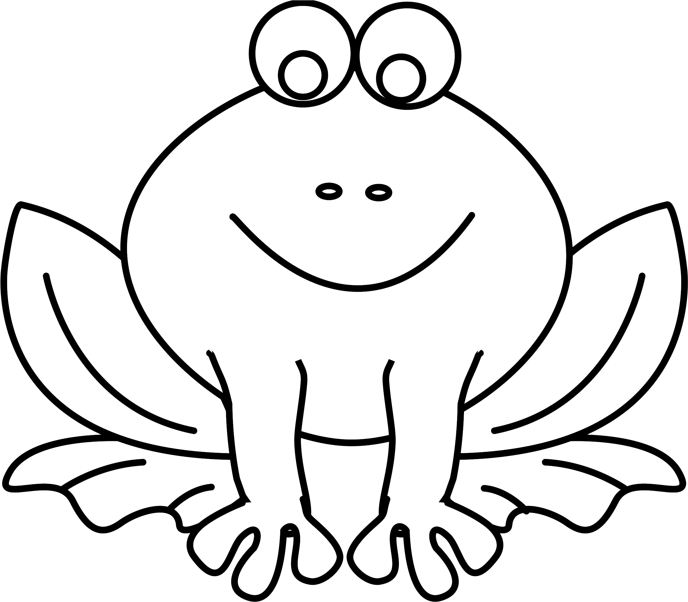Other Popular Clip Arts - Frog Outline (2400x2087)