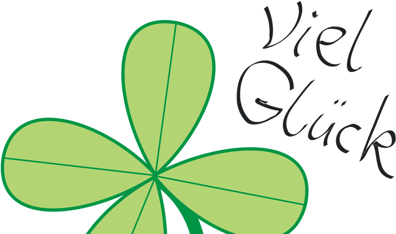 Aufschriften Wie “viel Glück” Oder “gute Besserung” - Glück Clipart (827x472)