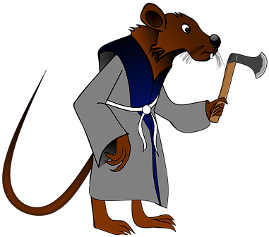 Monster, Ratte, Fantasy, Fabelwesen, Axt - Monster (387x340)