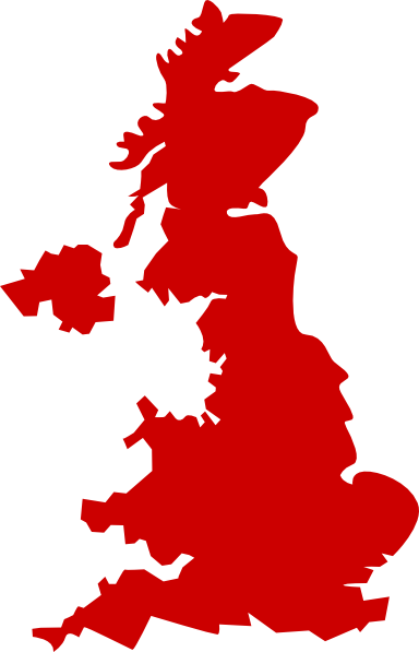 Map Of Uk Clip Art - Wall Sticker Uk Places (384x597)