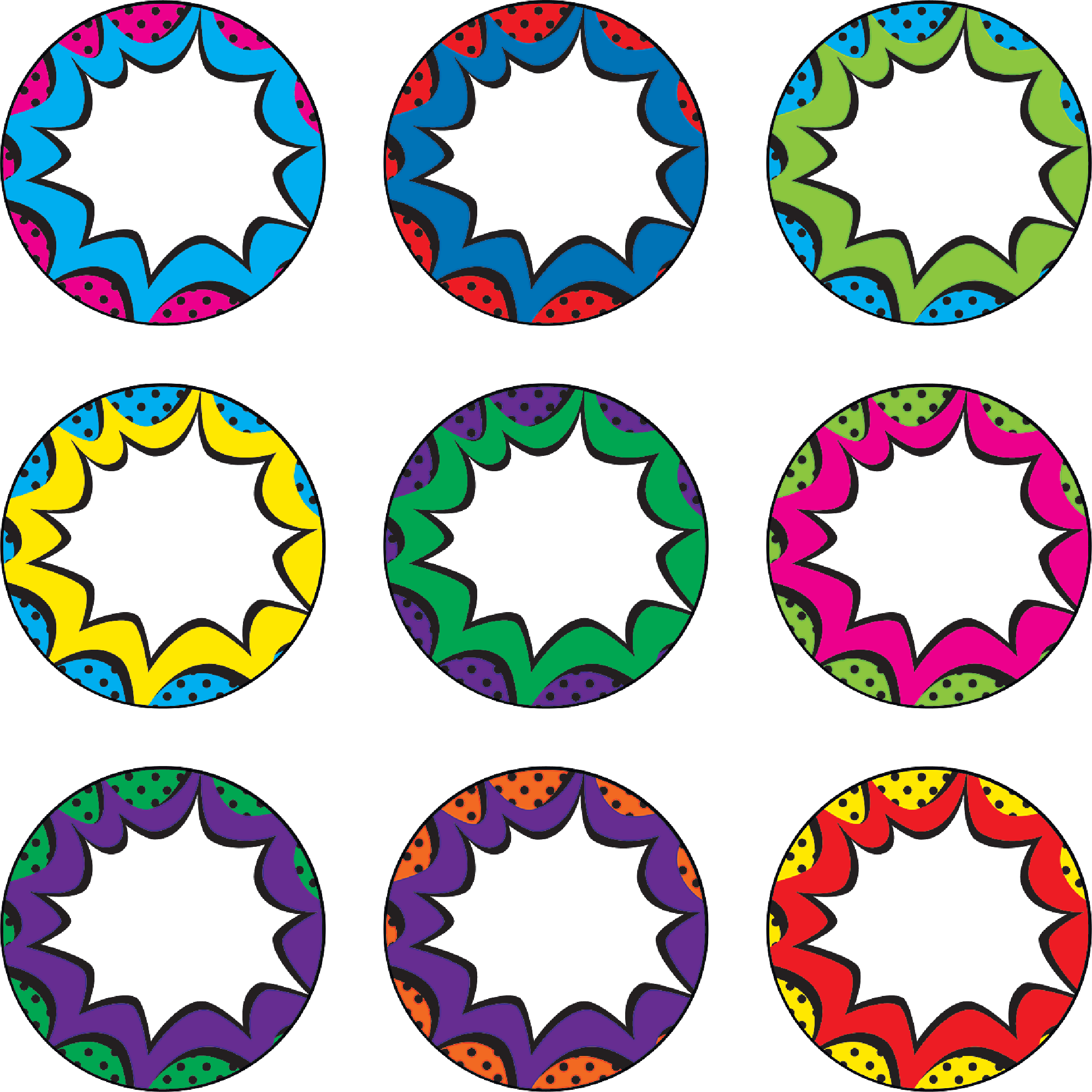 Superhero Bursts Magnetic Accents - Super Hero Burst Clip Art (2000x2000)